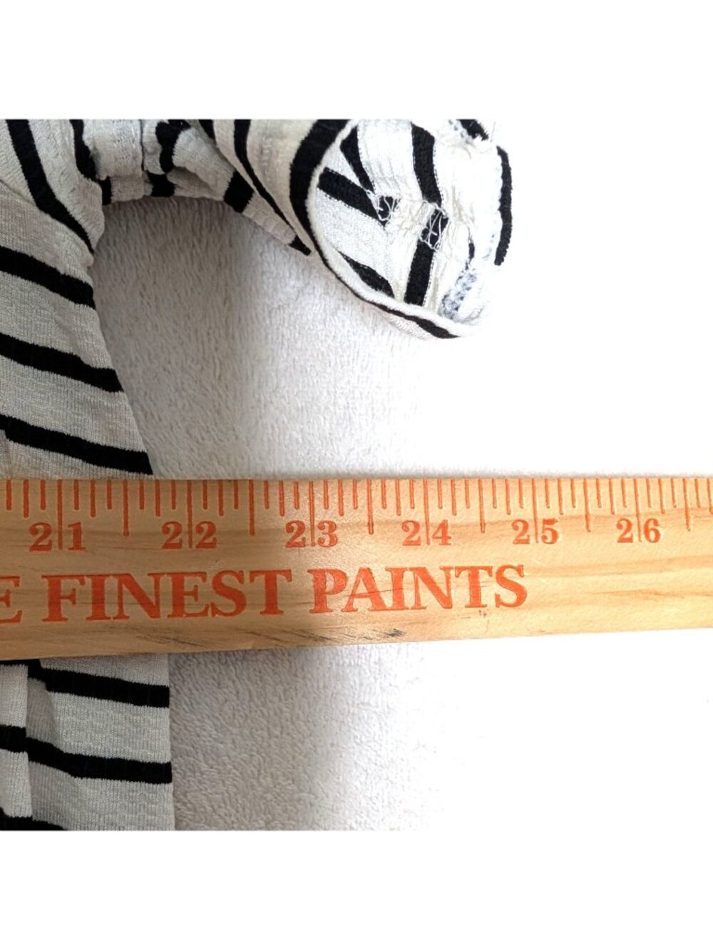 Max Studio Striped Mini Dress Ruffled Sleeves Flounced Hem 1X White & Black - Picture 5 of 13